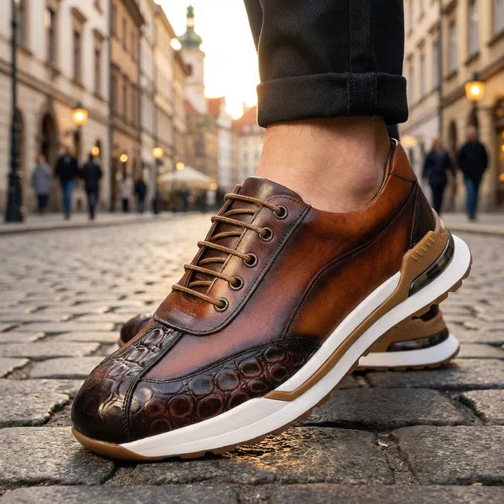 Nixon - Sleek Embossed Leather Shoes