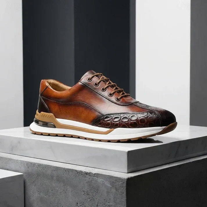 Nixon - Sleek Embossed Leather Shoes