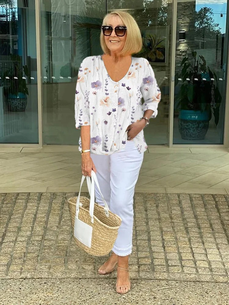 Frida - Soft Floral Blouse