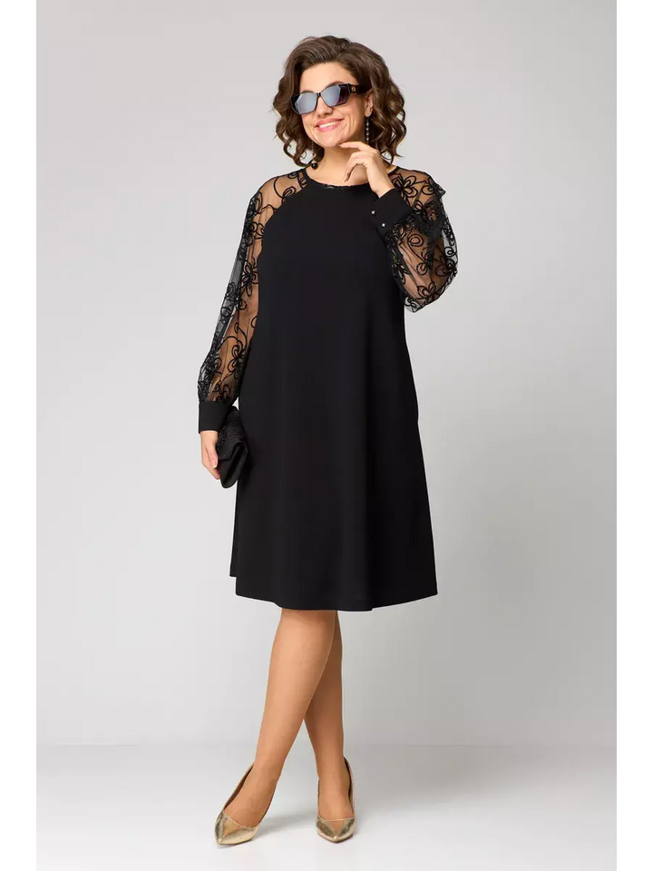 Elsie - Elegant Sheer Midi Dress