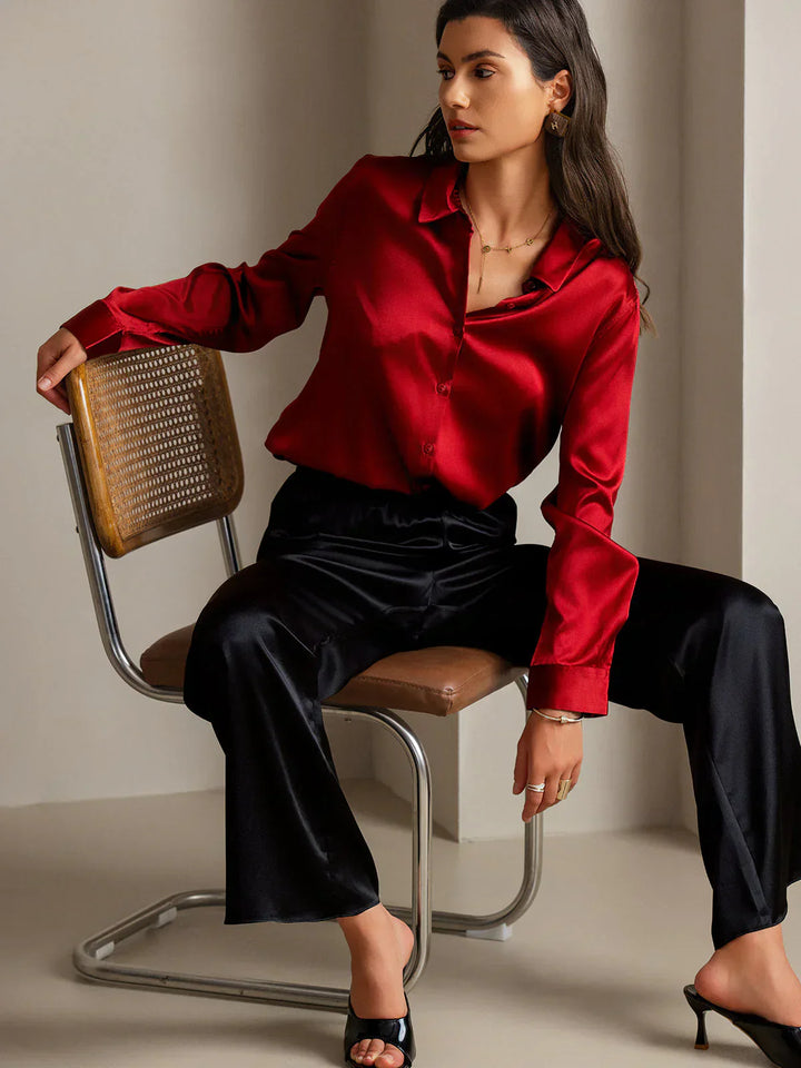 Yvonne - Soft Satin Blouse