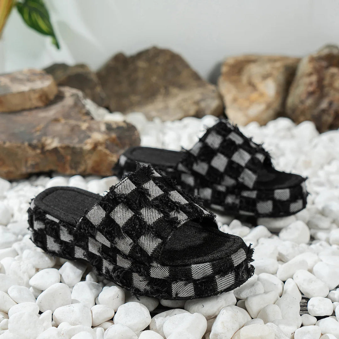 Rhea - Cozy Denim Sandal