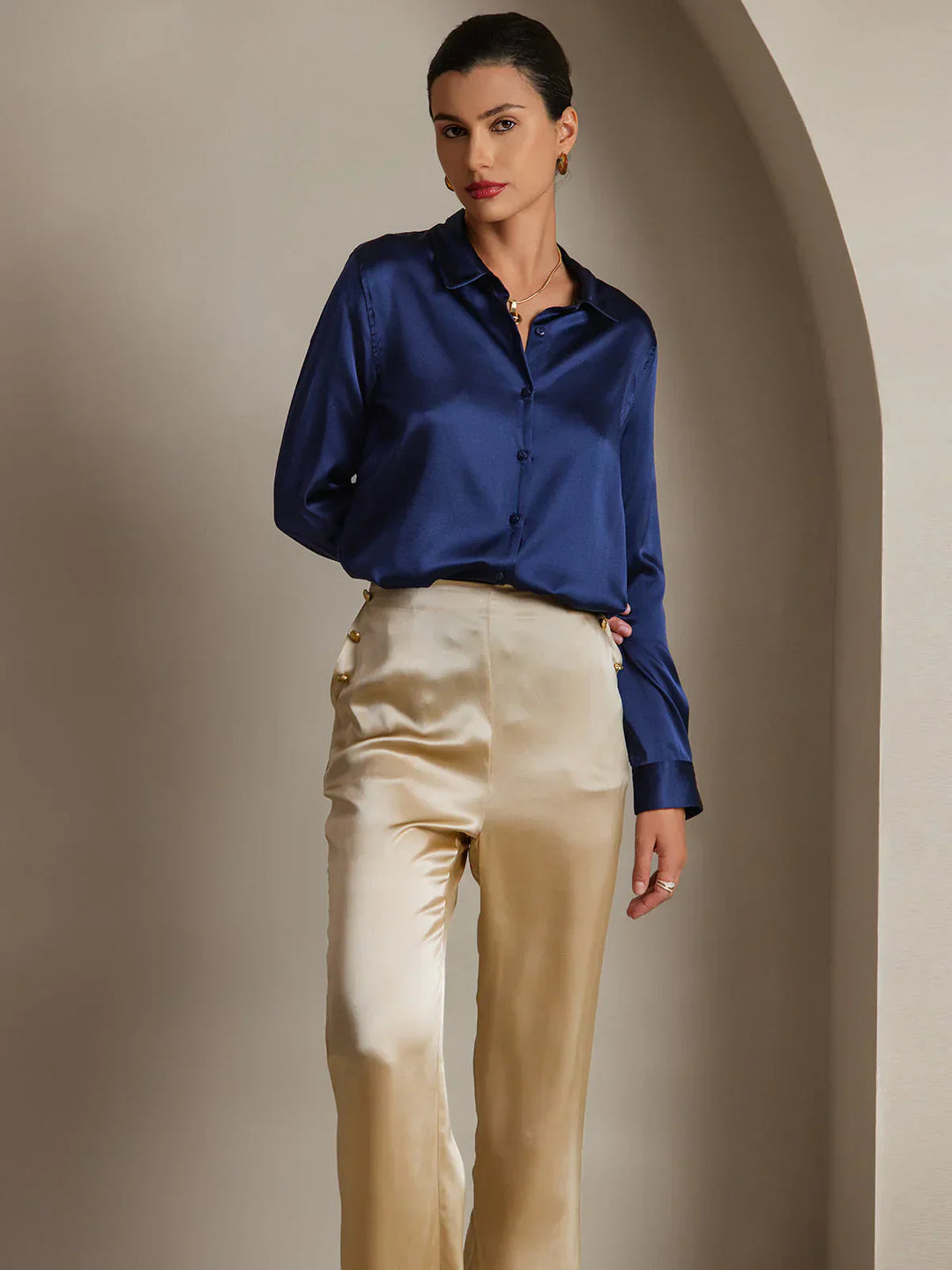 Yvonne - Soft Satin Blouse