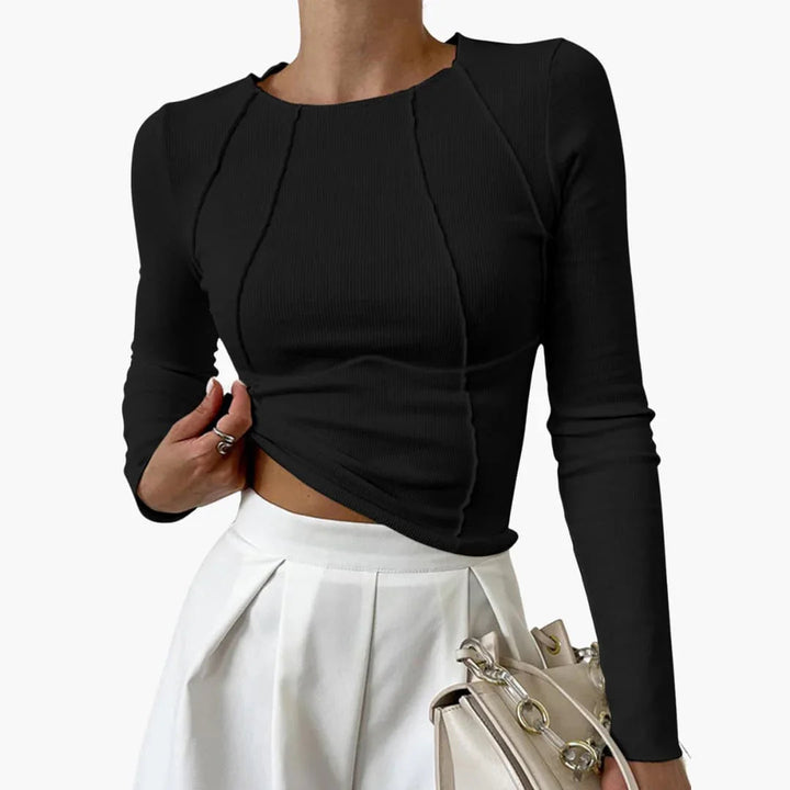 Sleek Ribbed Blouse
