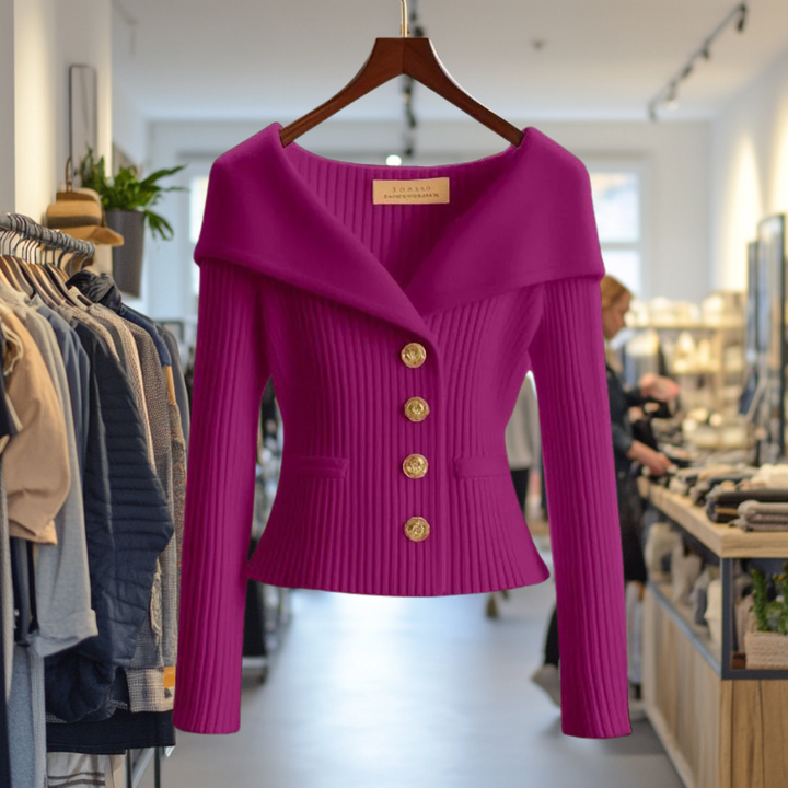 Abigail - Elegant Ribbed Cardigan