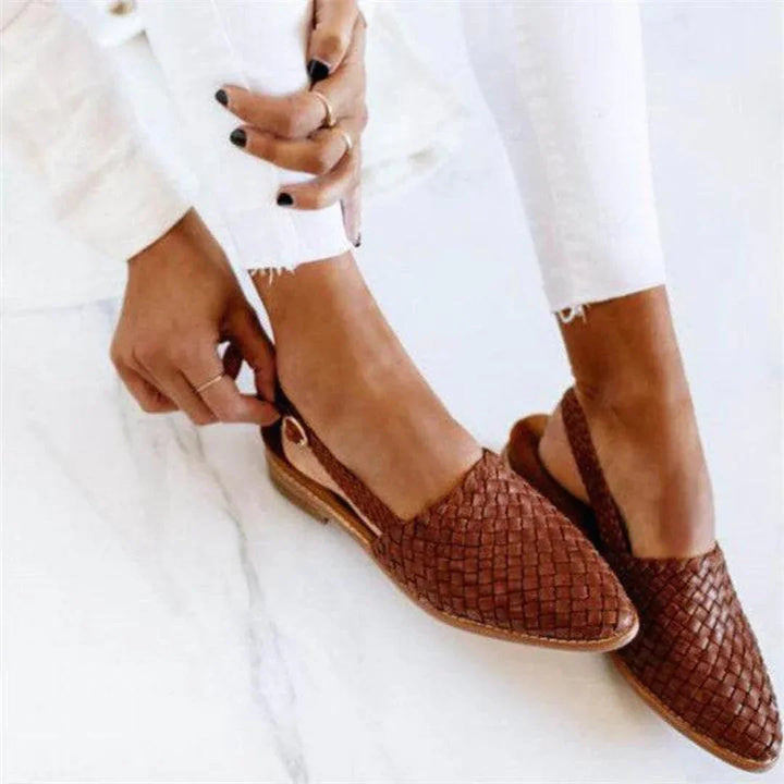 Josie - Textured Slip-On Sandals