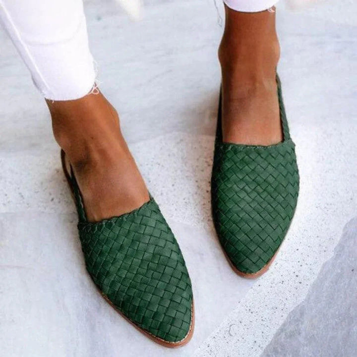 Josie - Textured Slip-On Sandals