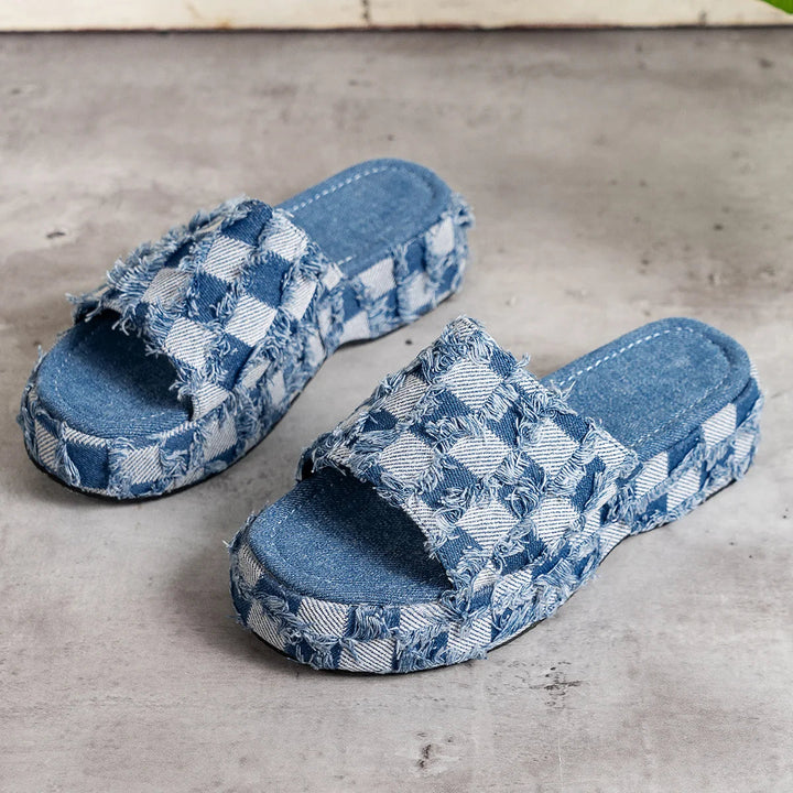 Rhea - Cozy Denim Sandal