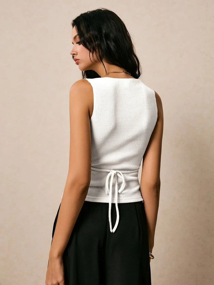 Alina - Chic Ribbed Blouse