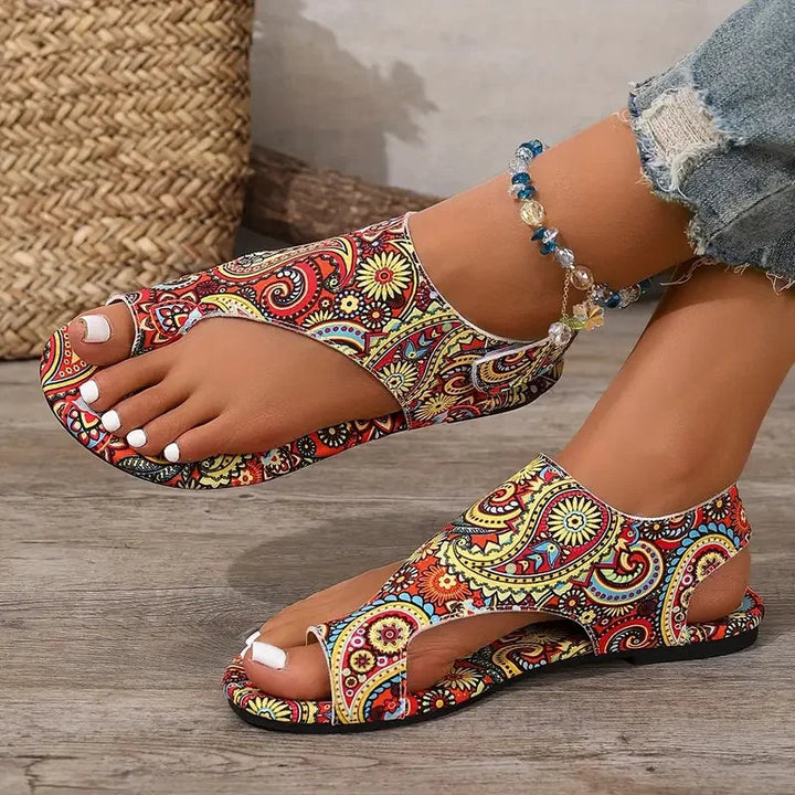 Emma - Vibrant Paisley Sandals