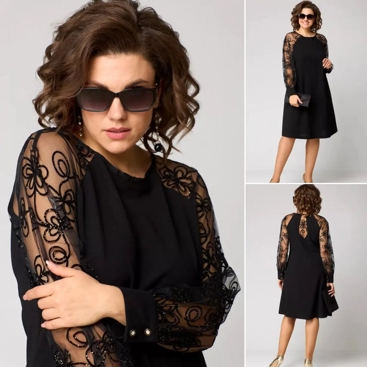 Elsie - Elegant Sheer Midi Dress