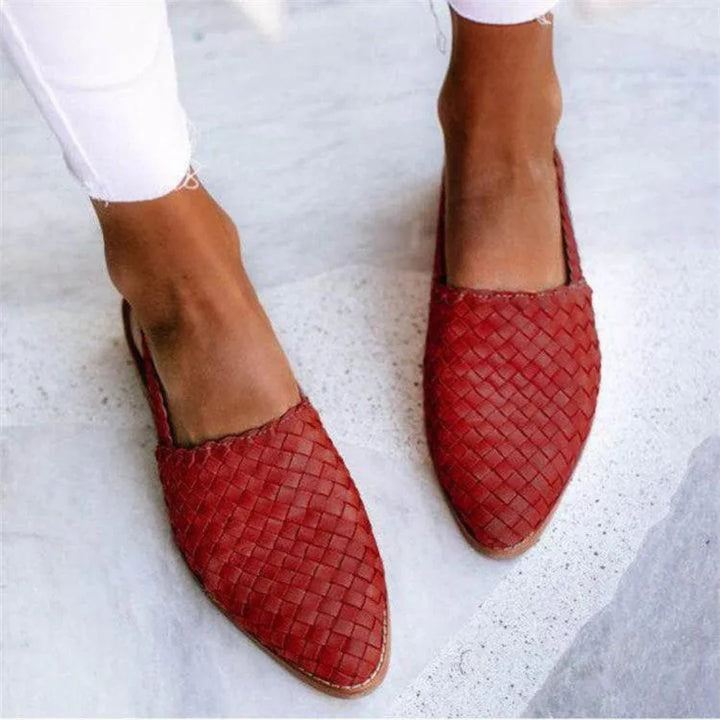 Josie - Textured Slip-On Sandals