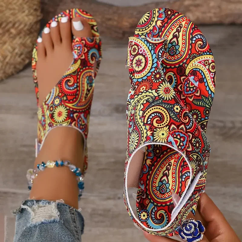 Emma - Vibrant Paisley Sandals