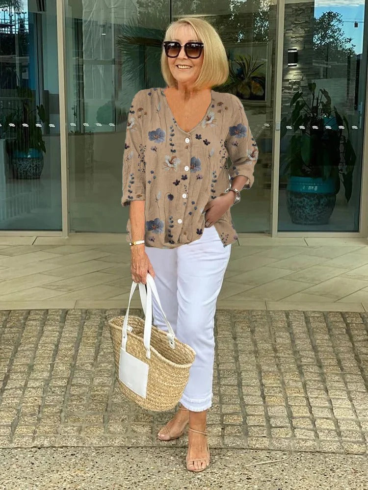Frida - Soft Floral Blouse