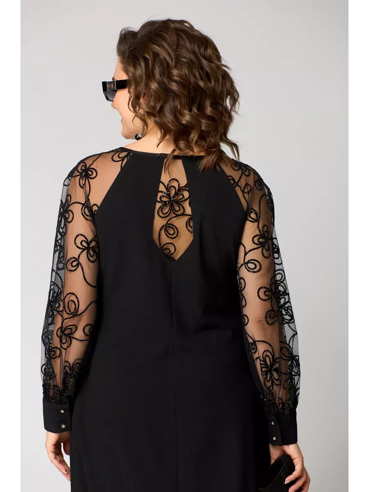 Elsie - Elegant Sheer Midi Dress
