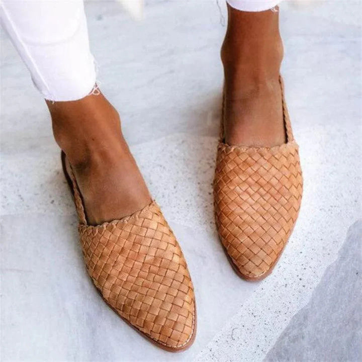 Josie - Textured Slip-On Sandals