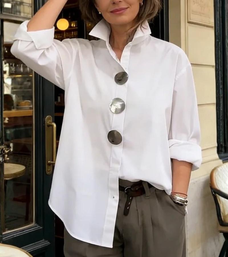 Catherine - Chic Linen Blouse
