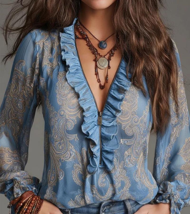 Ingrid - Ethereal Ruffled Blouse
