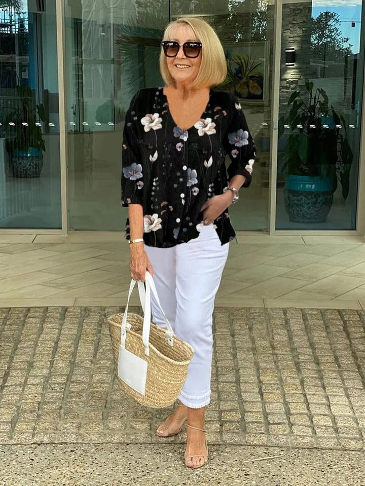 Frida - Soft Floral Blouse