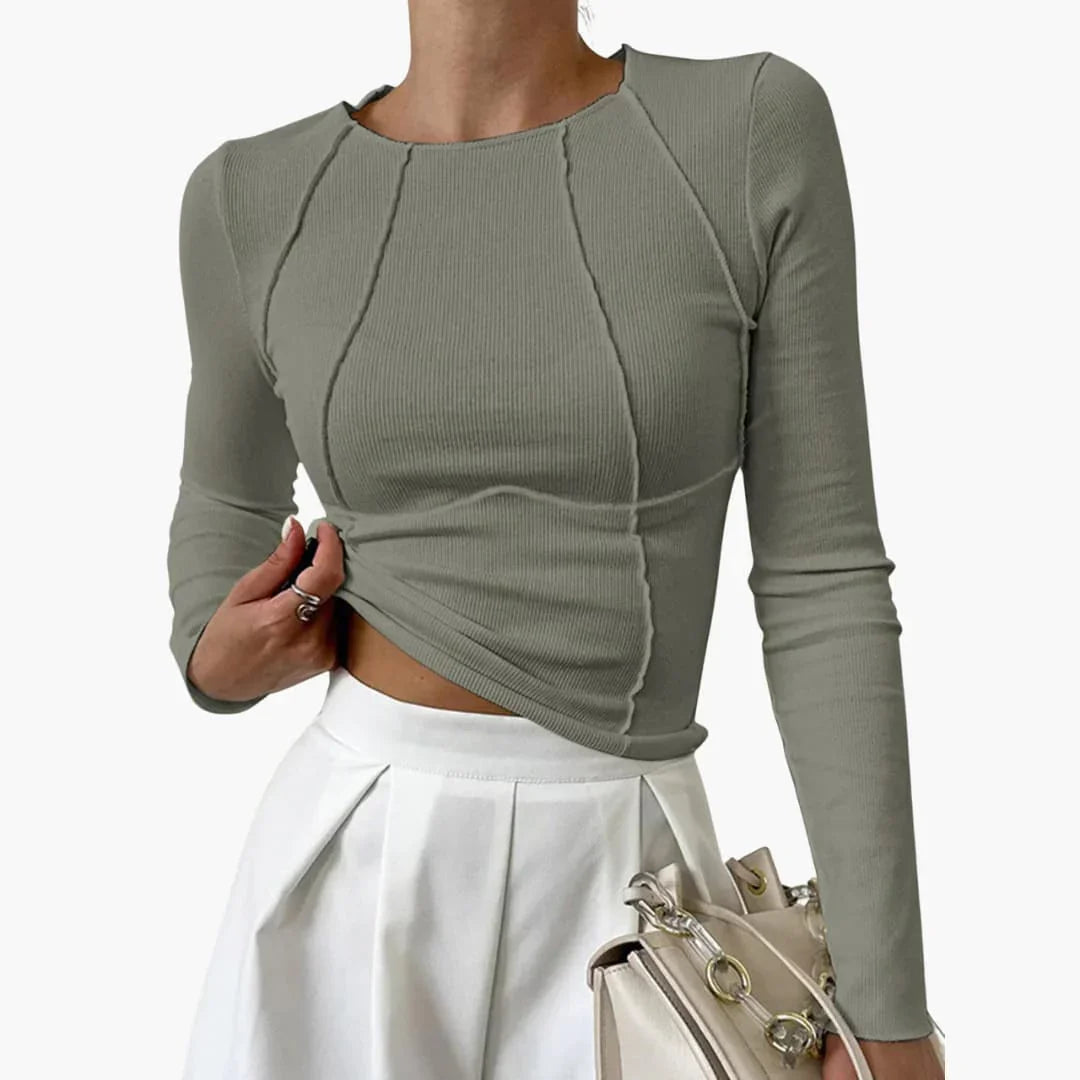 Sleek Ribbed Blouse