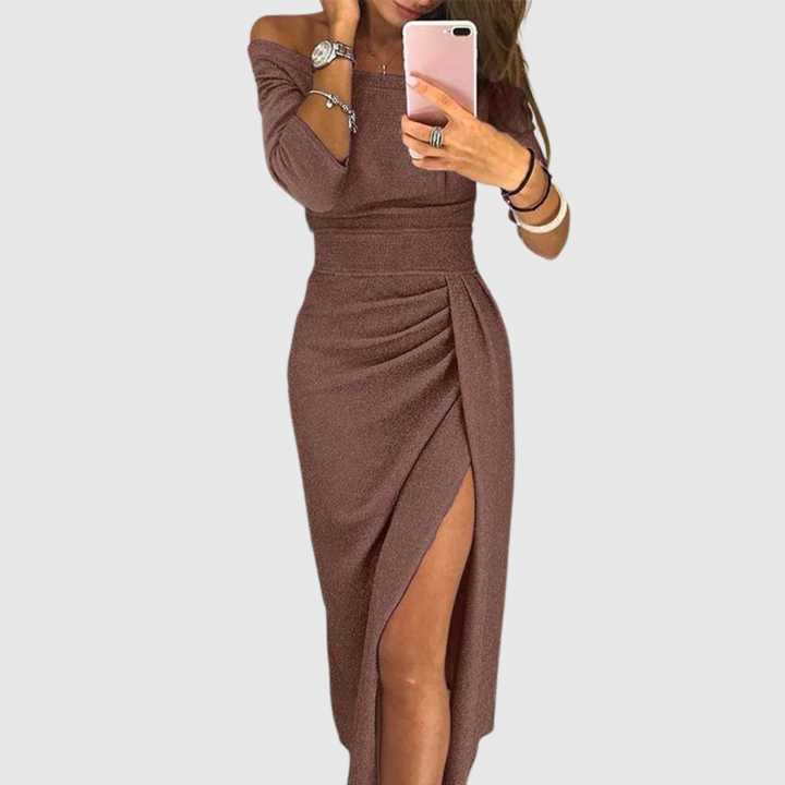 Amelia - Elegant Shimmer Midi Dress
