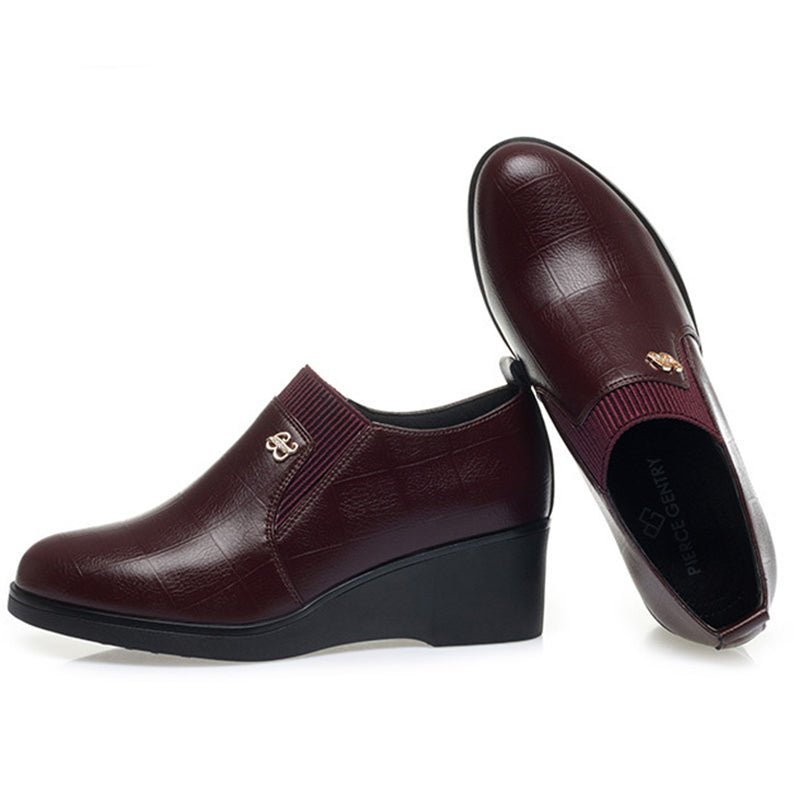 Michelle - Sleek Leather Wedges