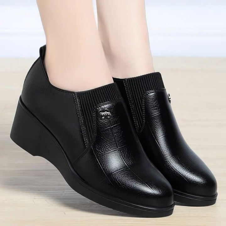 Michelle - Sleek Leather Wedges