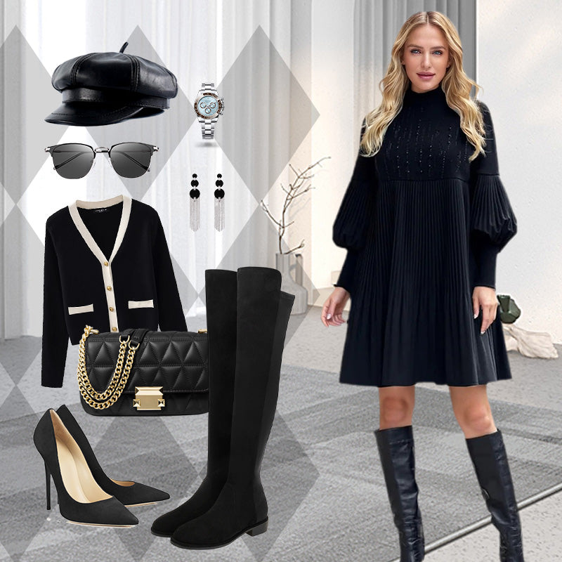 Kara - Elegant Pleated Dress