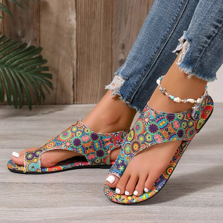 Emma - Vibrant Paisley Sandals