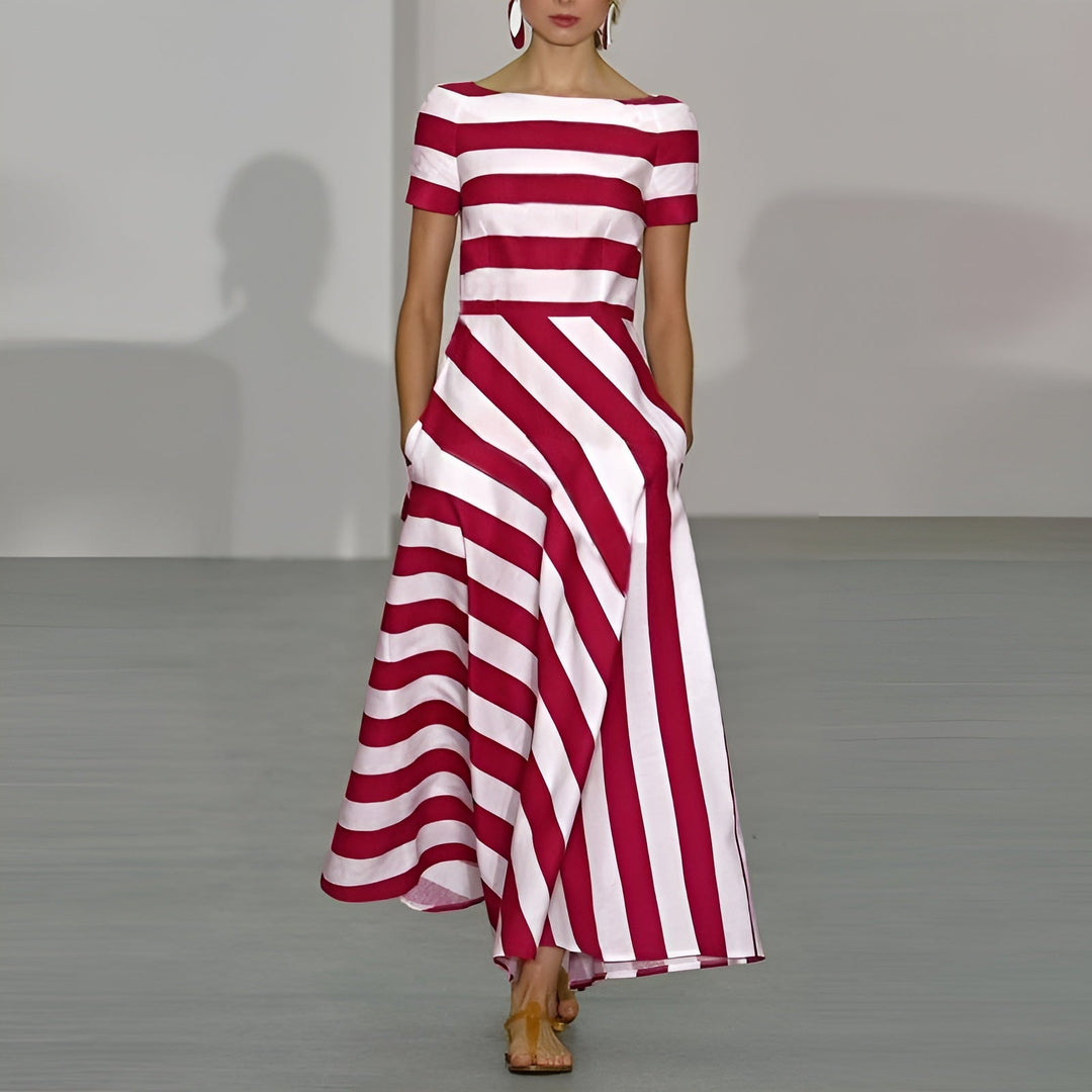 Taryn - Silky Striped Dress