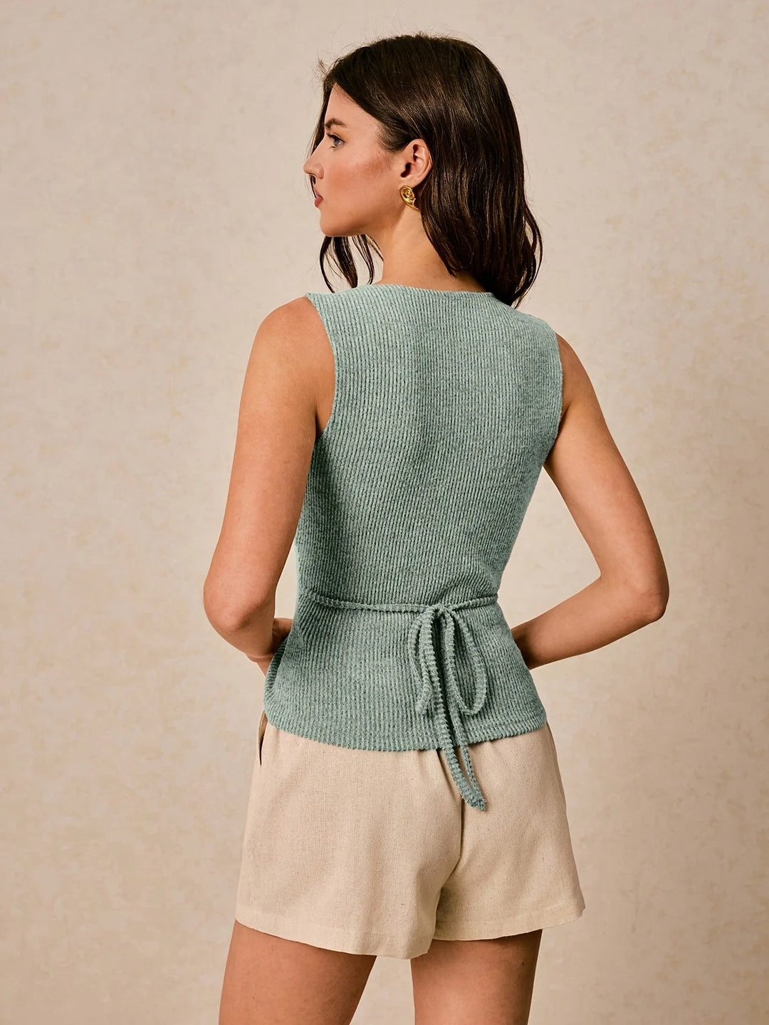 Alina - Chic Ribbed Blouse