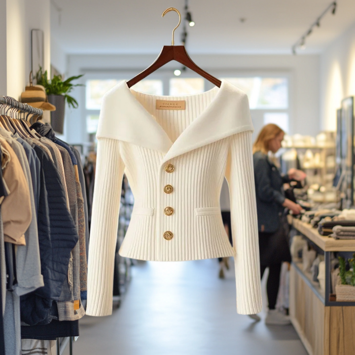 Abigail - Elegant Ribbed Cardigan