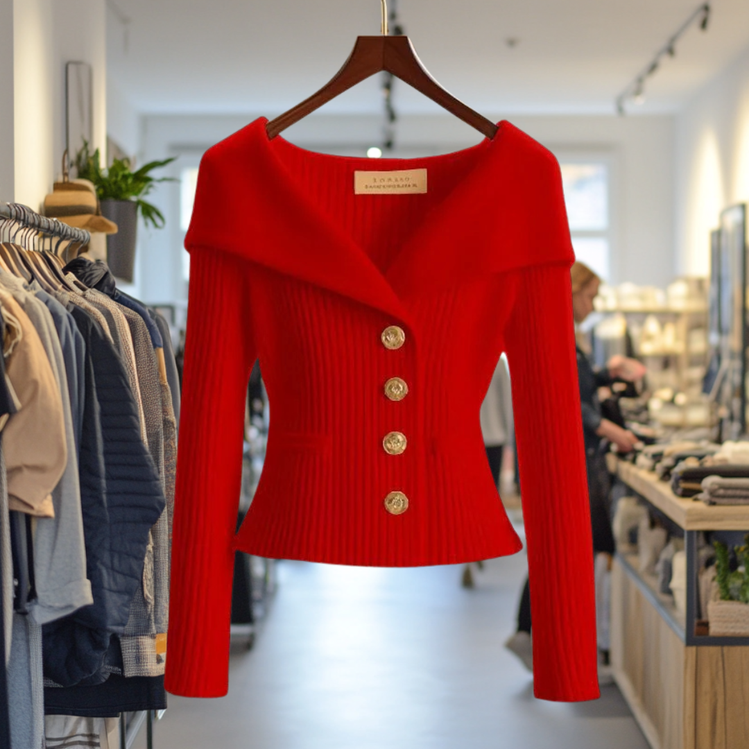 Abigail - Elegant Ribbed Cardigan