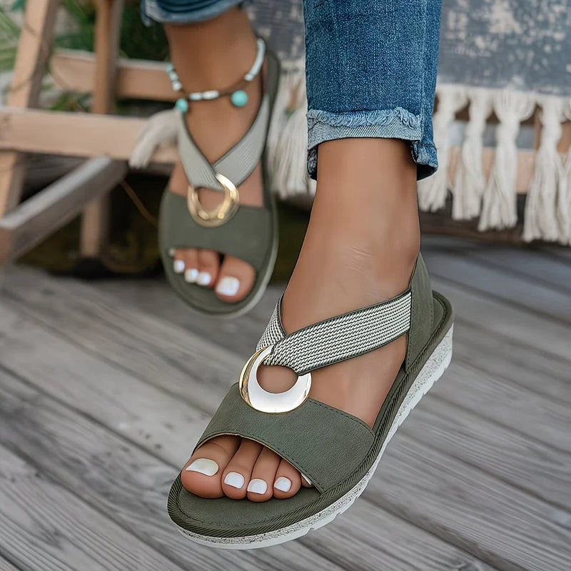 Frances - Soft Olive Sandal
