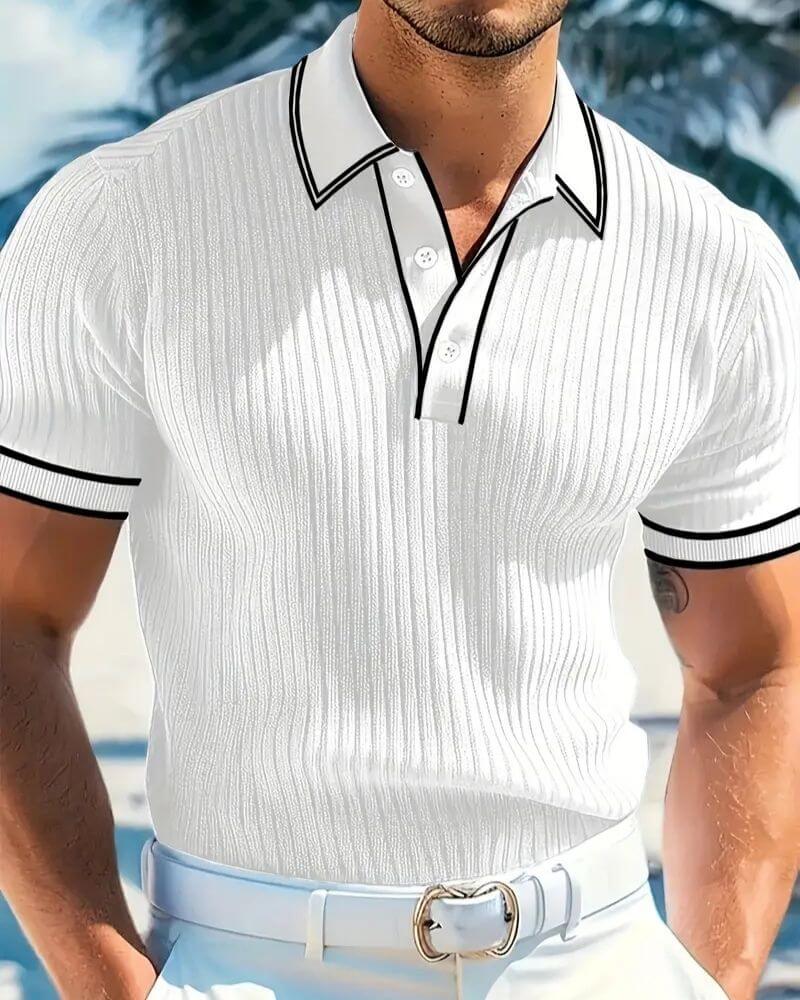 Brad - Sleek Ribbed Polo