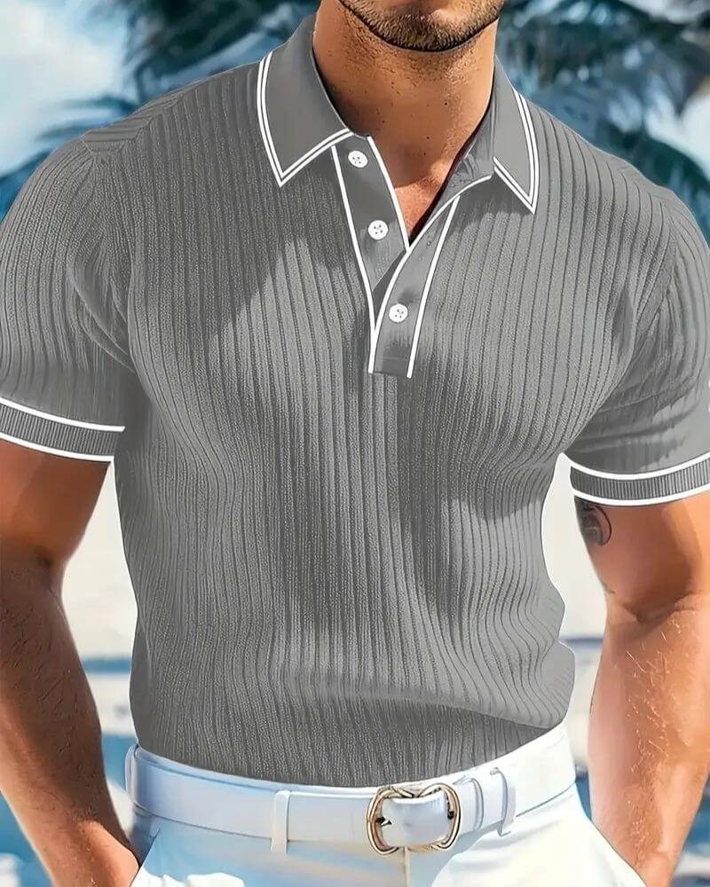 Brad - Sleek Ribbed Polo
