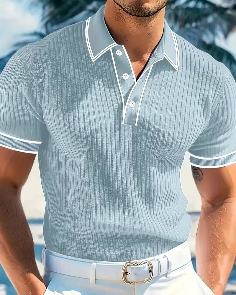 Brad - Sleek Ribbed Polo