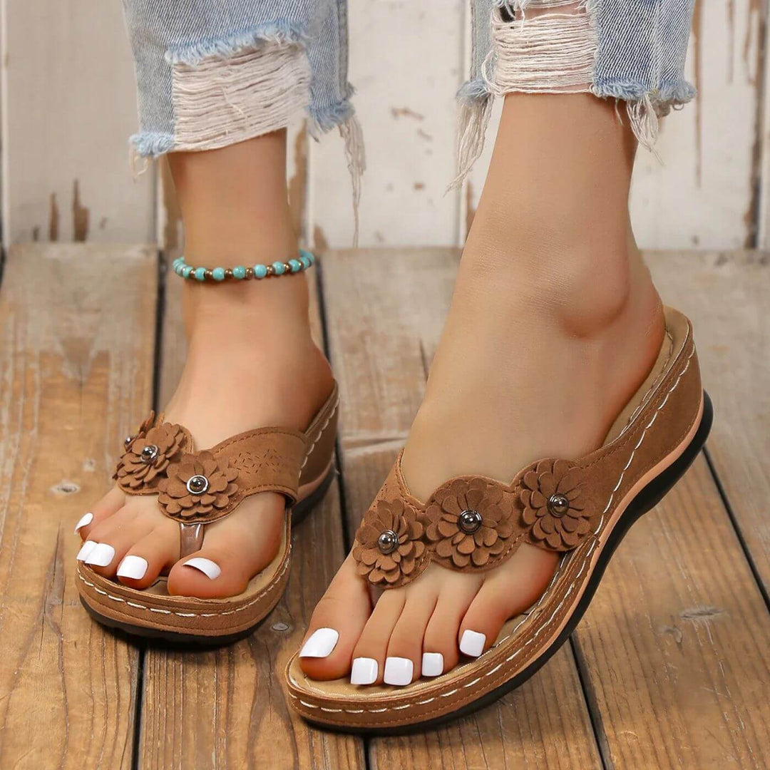 Cassandra - Graceful Floral Sandals