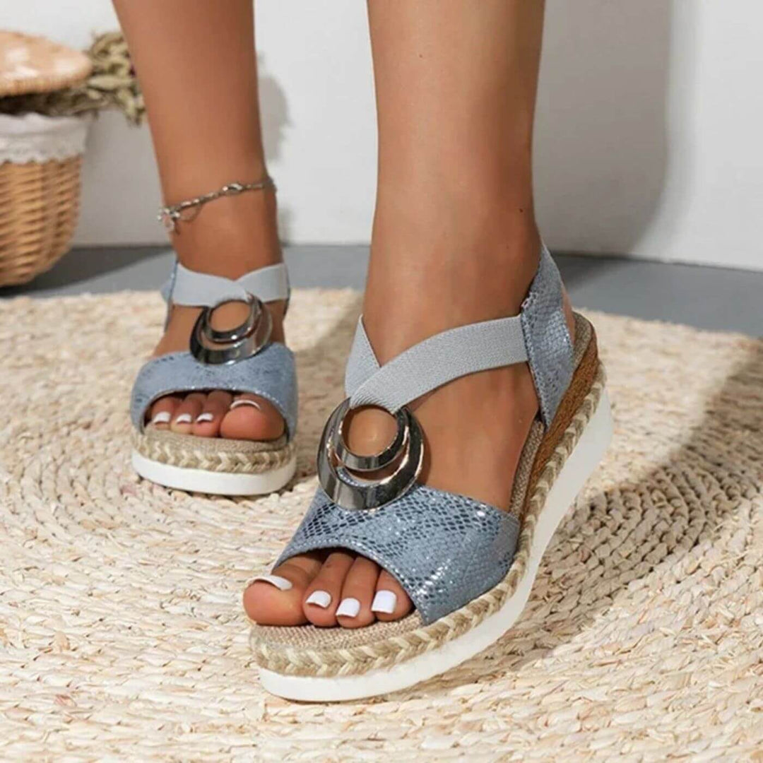 Libby - Cushioned Wedge Sandals