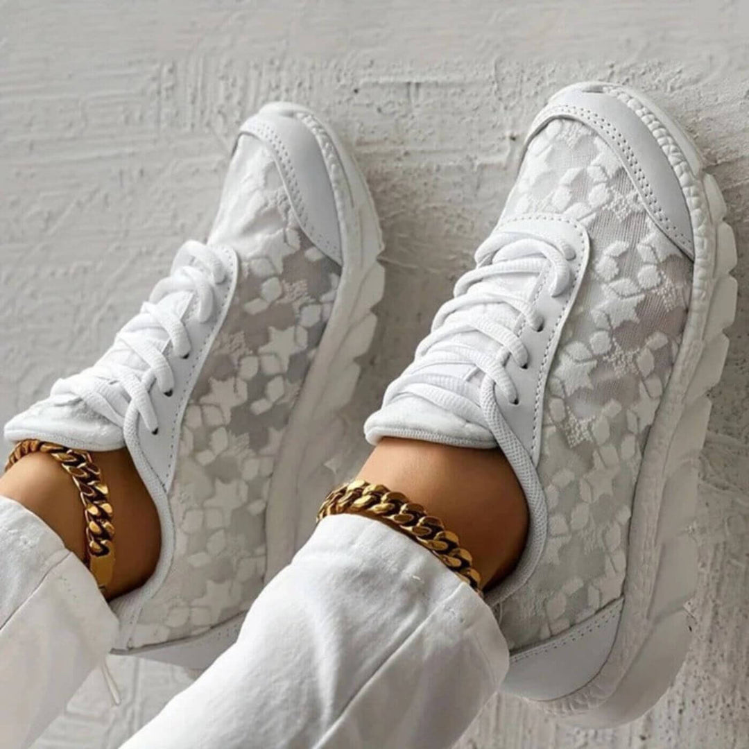 Ozara - Padded Floral Sneakers