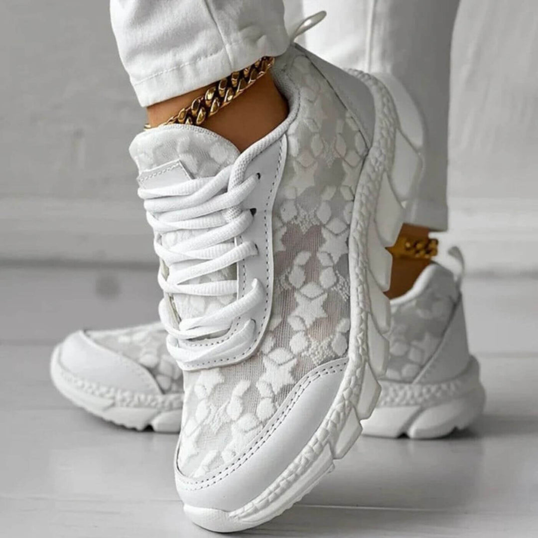 Ozara - Padded Floral Sneakers