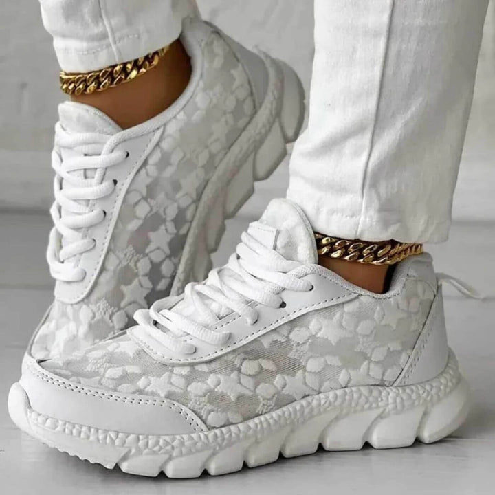 Ozara - Padded Floral Sneakers