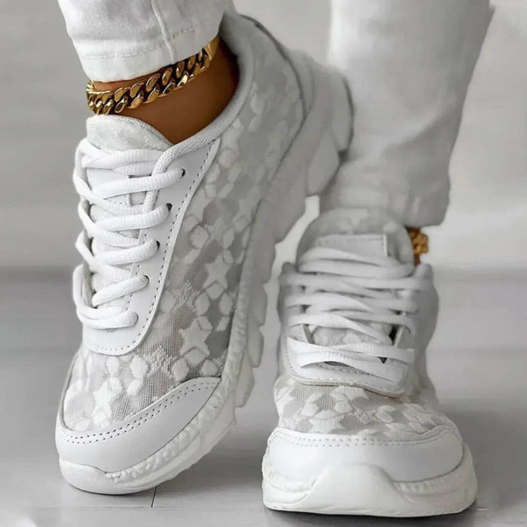 Ozara - Padded Floral Sneakers