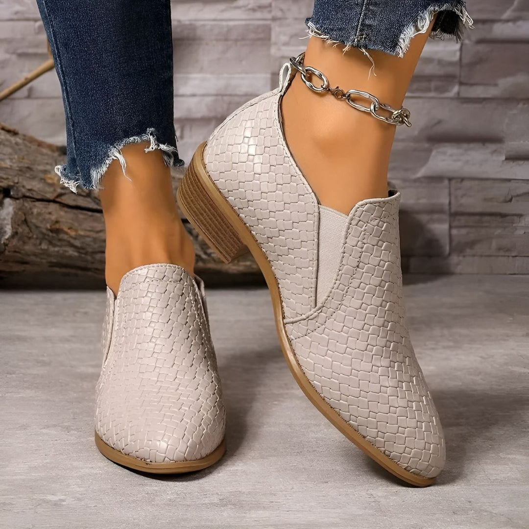 Catherine - Sleek Embossed Loafers