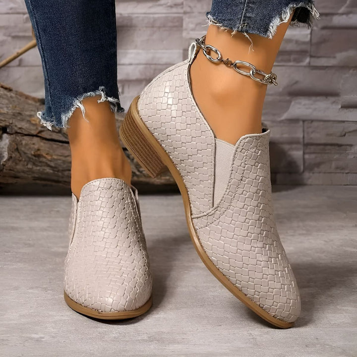 Catherine - Sleek Embossed Loafers