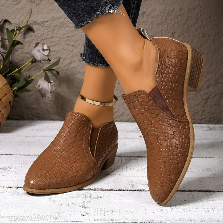 Catherine - Sleek Embossed Loafers
