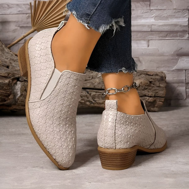 Catherine - Sleek Embossed Loafers