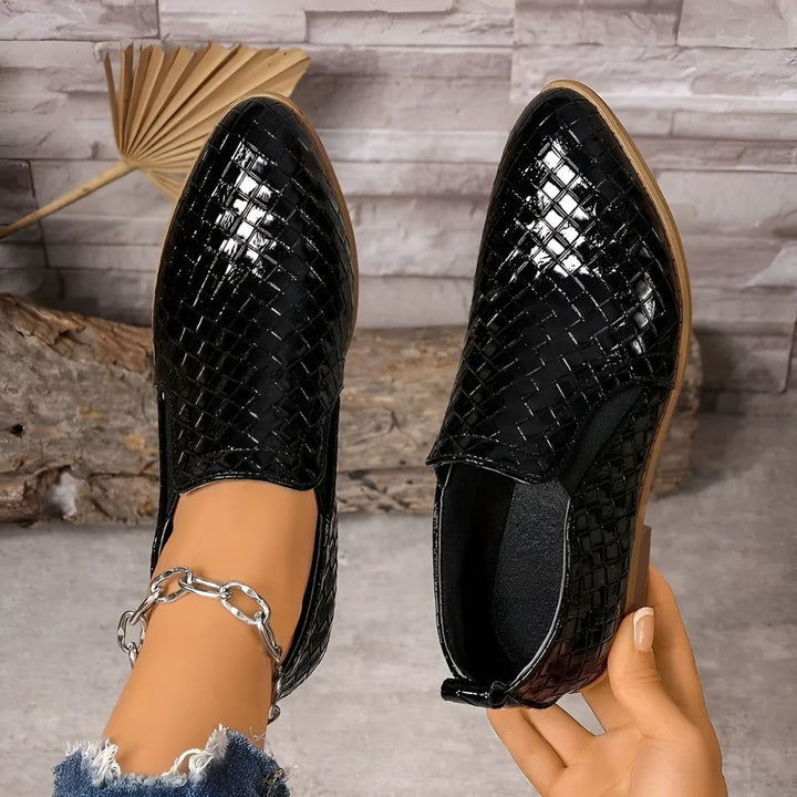 Catherine - Sleek Embossed Loafers