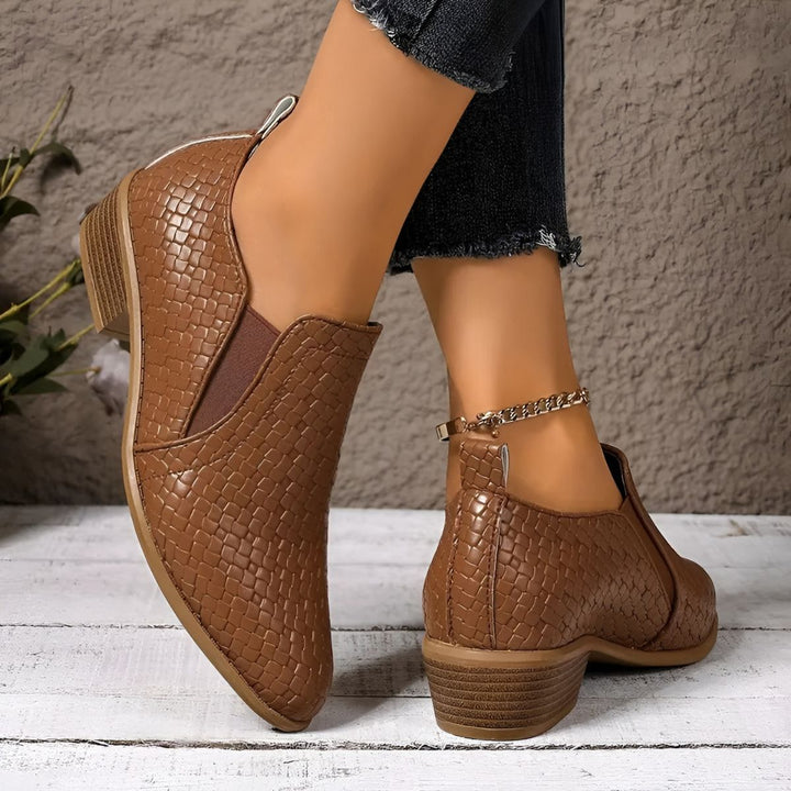 Catherine - Sleek Embossed Loafers