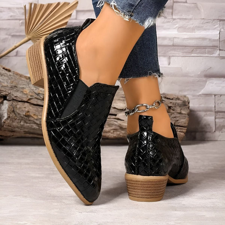 Catherine - Sleek Embossed Loafers